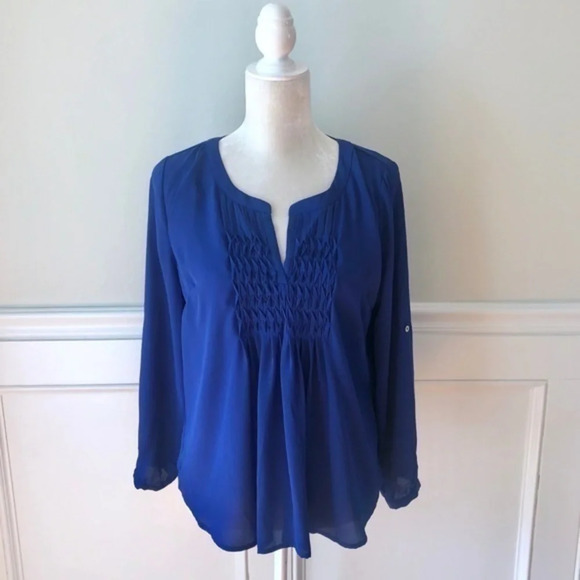 Stitch Fix Skies Are Blue Cobalt Blouse Top NWT - Picture 1 of 4